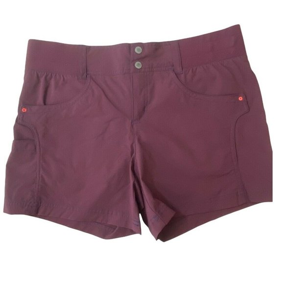 SOLD** Title Nine Women's Size 12 CLAMBER Hiking Climbing Shorts 5" Maroon - Picture 12 of 12